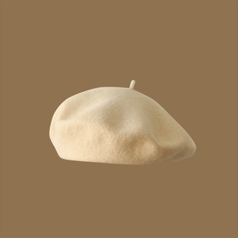 Uld Beret Piger Japansk Stil Kunstnerisk Vintage Malermunkehue