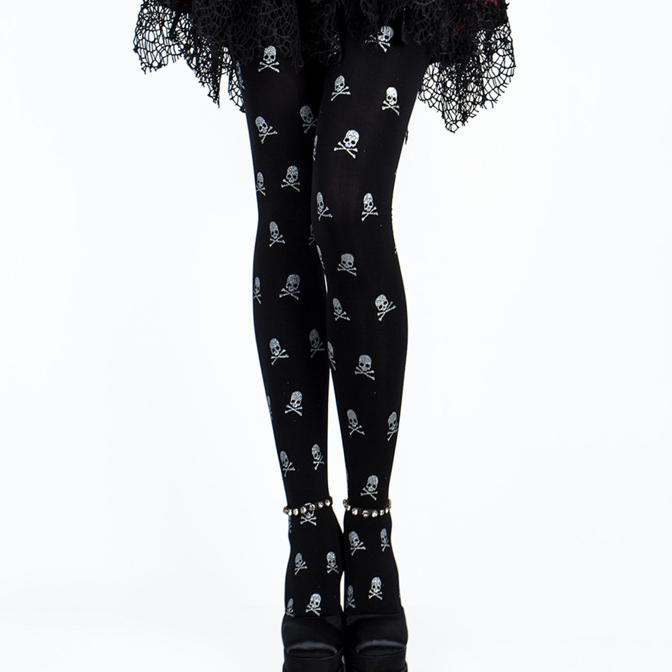 Halloween Tights Sexy Skull Print Party Costume Cosplay Stockings