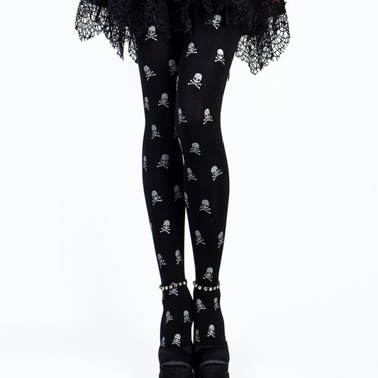Halloween Tights Sexy Skull Print Party Costume Cosplay Stockings