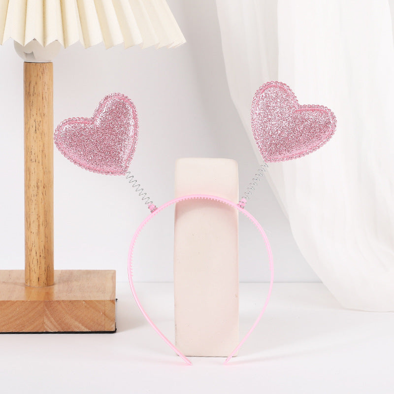 Red Heart Headband Accessories Three-dimensional