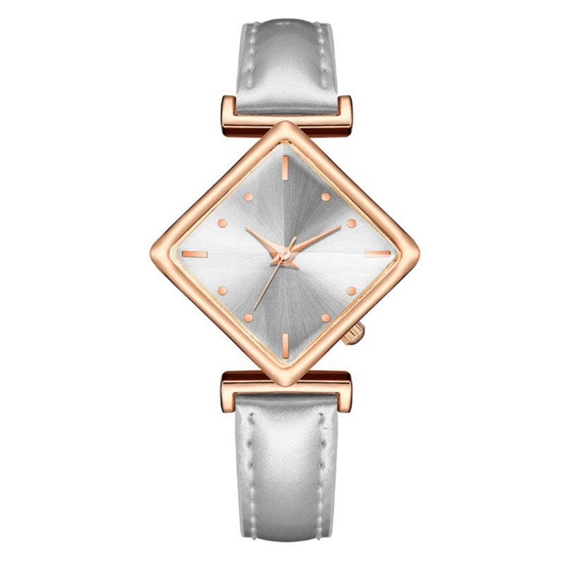 Elegant Diamond Dial Thin Strap Women's Watch