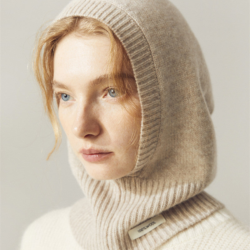 Wool Vintage Knitted Pullover Earmuffs Hat