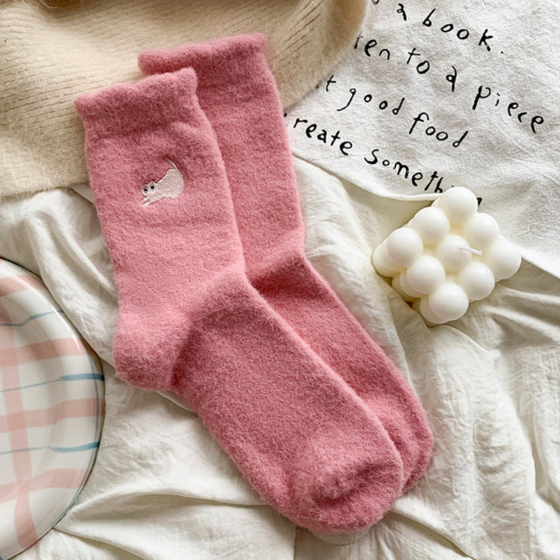 Women's Thick Thickened Plus Velvet Warm Mid-calf Length Socks