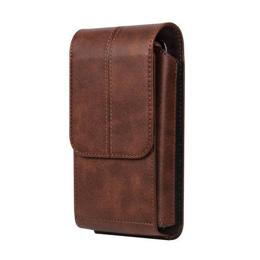 Vertical Smart Phone Accessory Waist Bag Buckle Leather Belt Leather Case Card Slot Multi-functional Trend