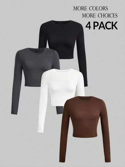 New Springsummer Long-sleeve Top Stylish And Slim-fit