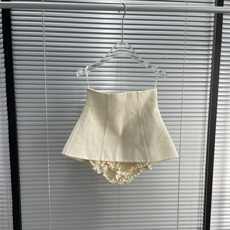Type Embroidered Mini Culottes High Waist Inner Wear Miniskirt