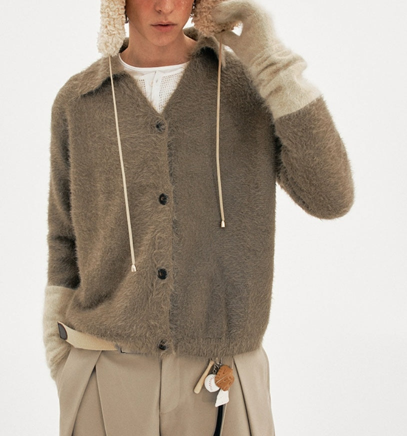 Retro Laid Back Soft V Neck Knit Sweater