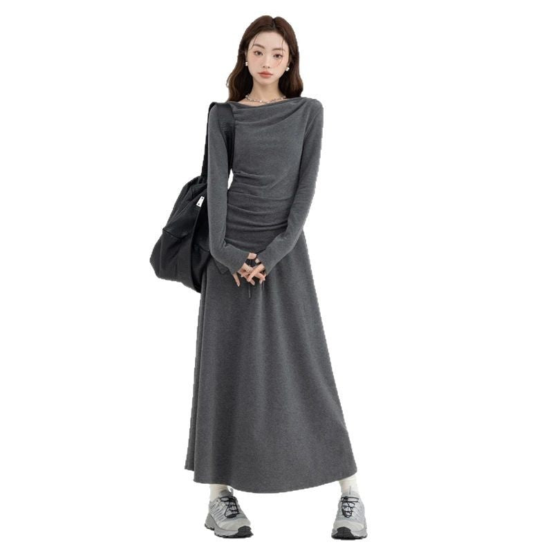 Casual Asymmetrical Top And Off-the-shoulder Skirt Set