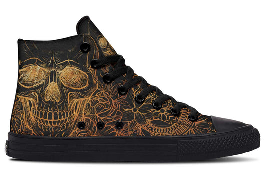 Men's And Women's Fashion Color Printing High-top Canvas Shoes