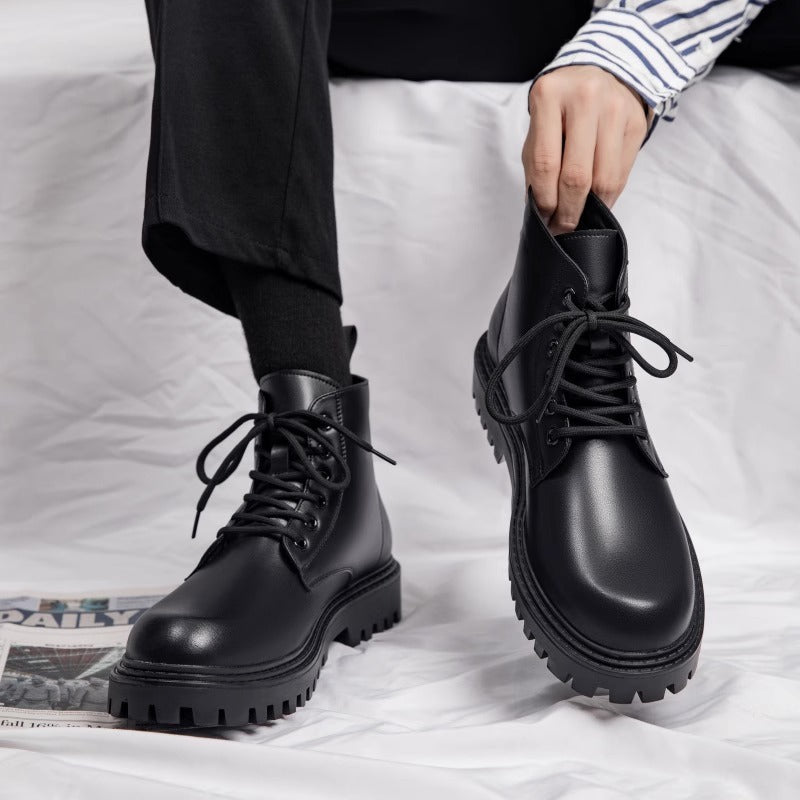 Men's Leather Boots Autumn British Style