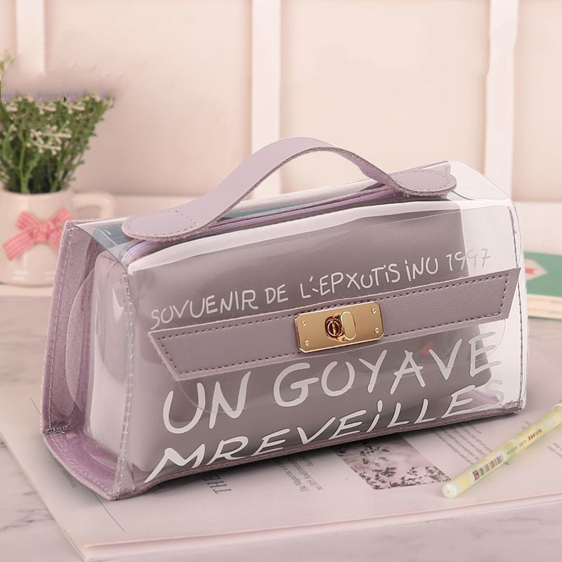 Small Daisy Transparent Pencil Case Stationery Box