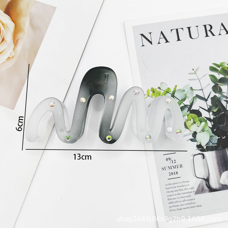 Gradient Color Wave Grip Hair Clip