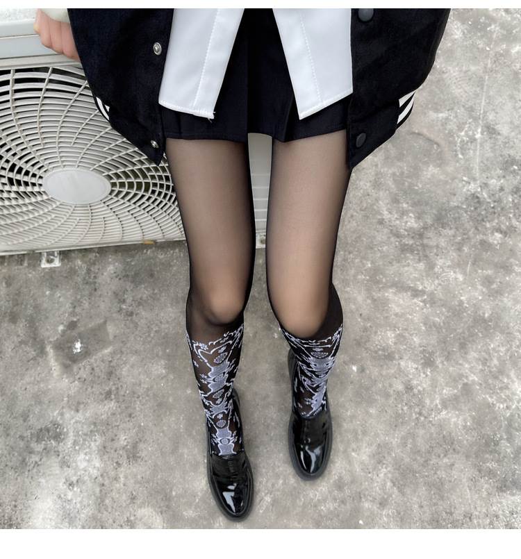 Elegant Hollow Out Flower Pantyhose   15D