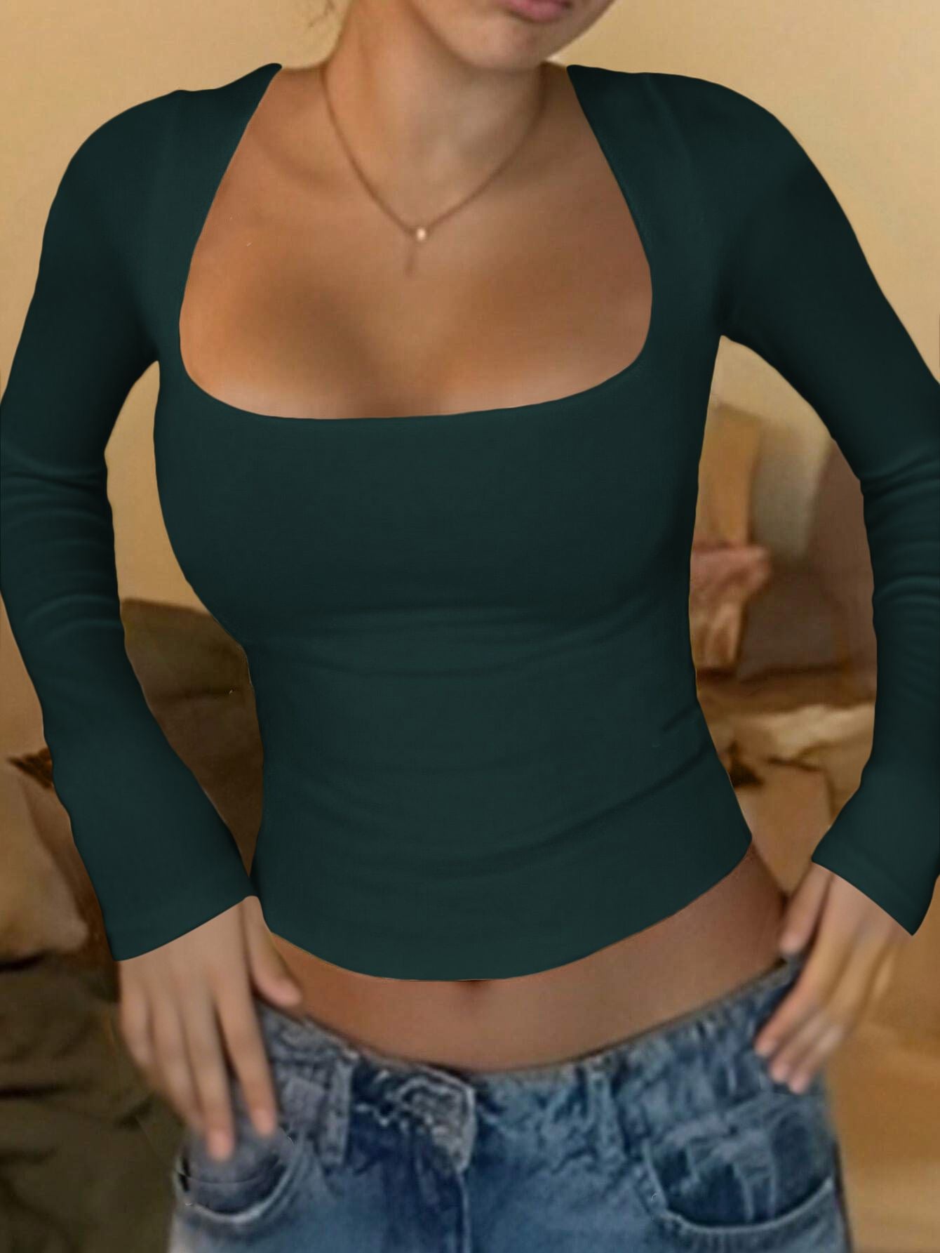 Women's Long-sleeved Slim Vest T-shirt