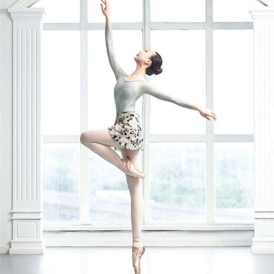 Dance Clothes Female Middle-sleeved Gymnastics Adult Ballet Practice ClothesTeacher Body Suit