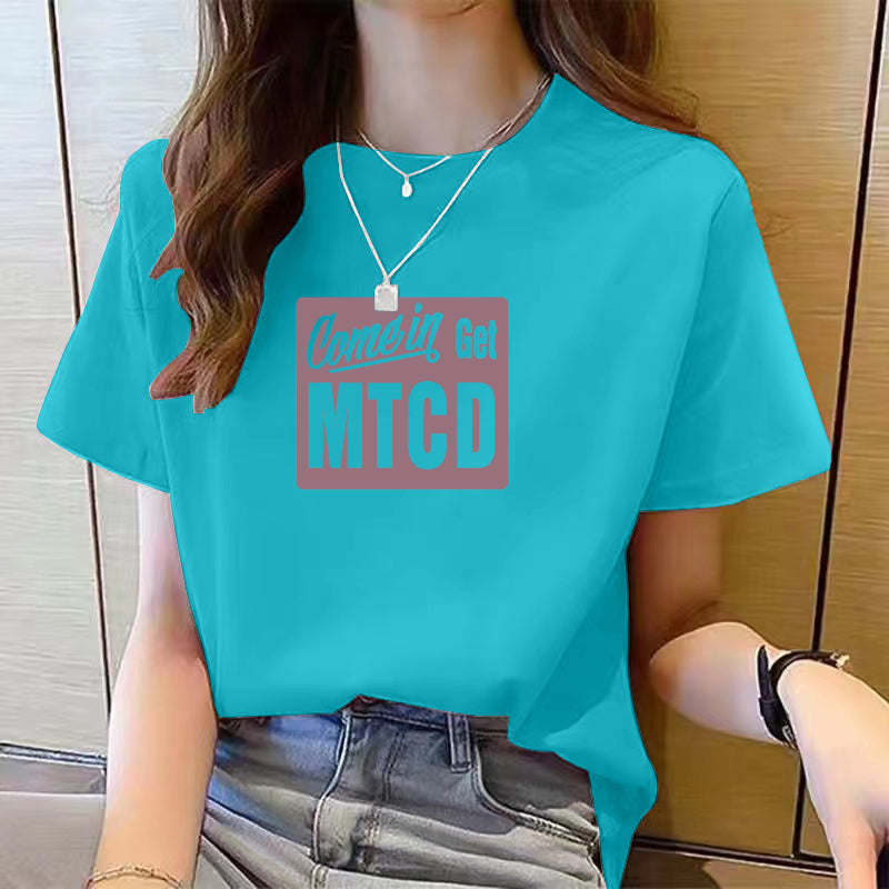 Women's Cute Bear Plus Size Cotton Short Sleeve T-shirt