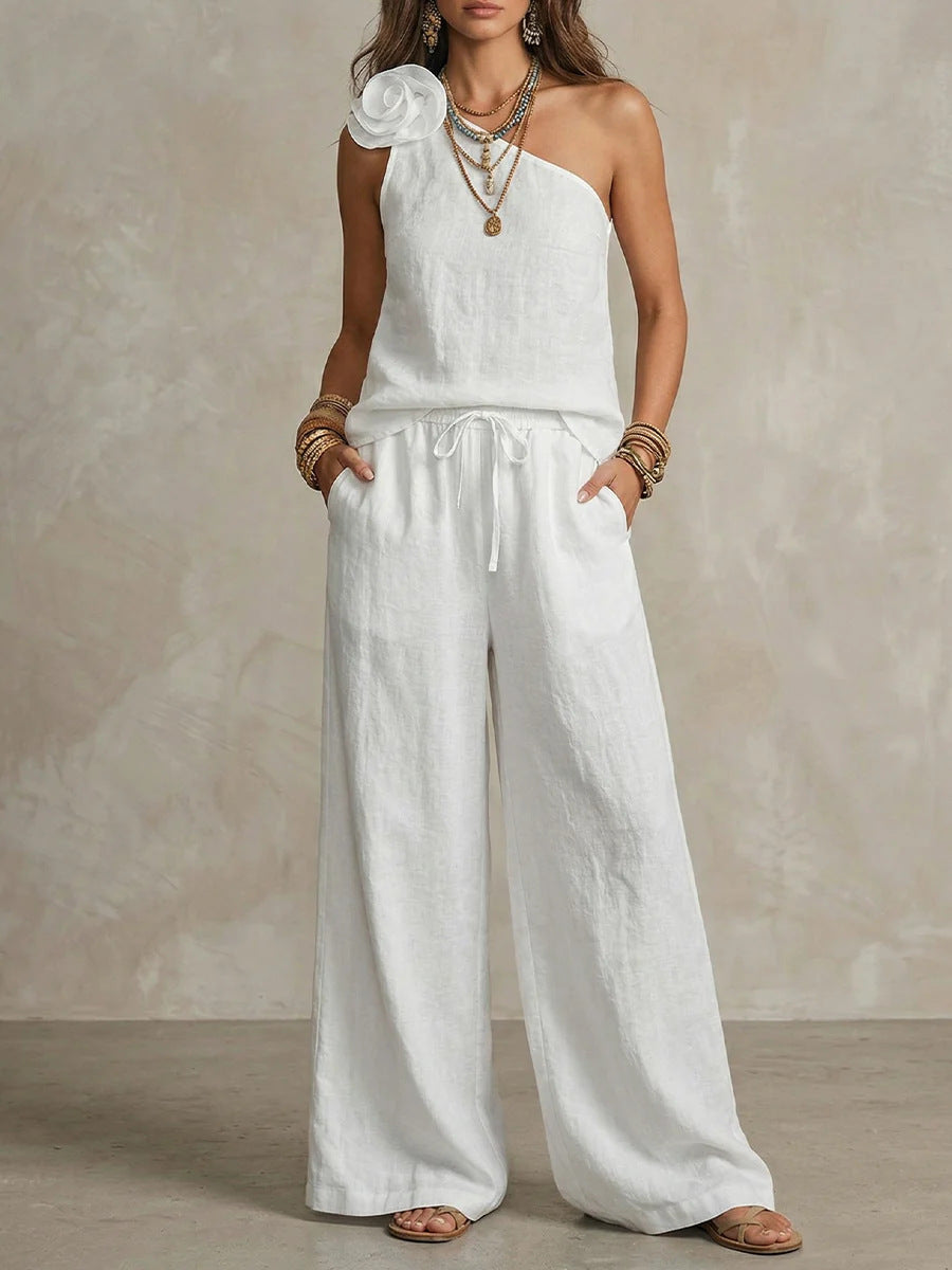 Sexy Urban-Style Loose-Fit Sleeveless Pantsuit
