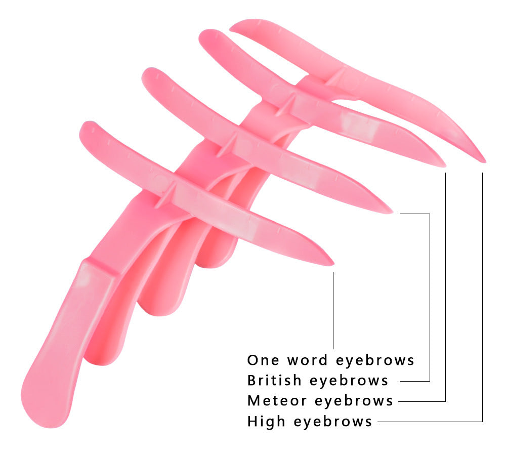 Plastic CS Three-point Positioning Balance Eyebrow Stencil