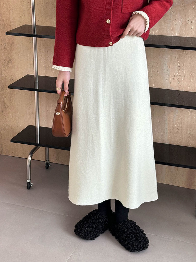 Winter Korean Style A- Line Skirt Slim Fit Slimming And Fashionable