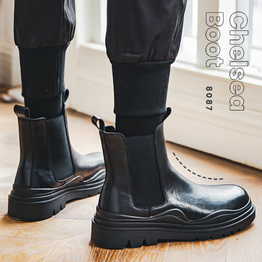 British Style Men's Mid-tube Martin Boots