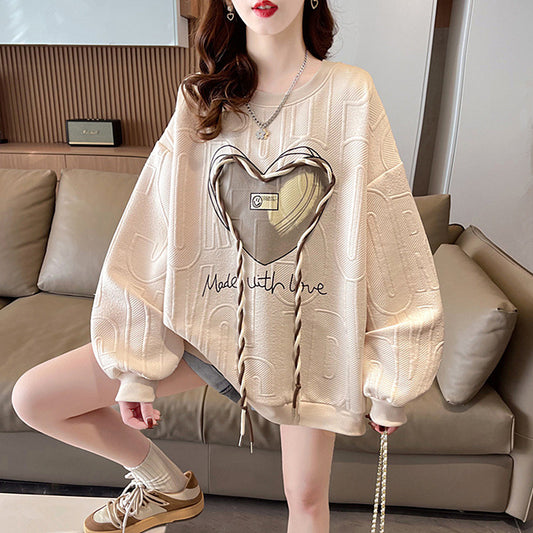 Koreansk stil designfølelse Niche hættetrøje langærmet sweater til kvinder