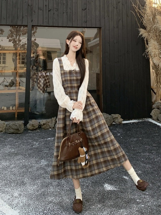 Women's Fitted Slimming Faux Two-piece Knit Set