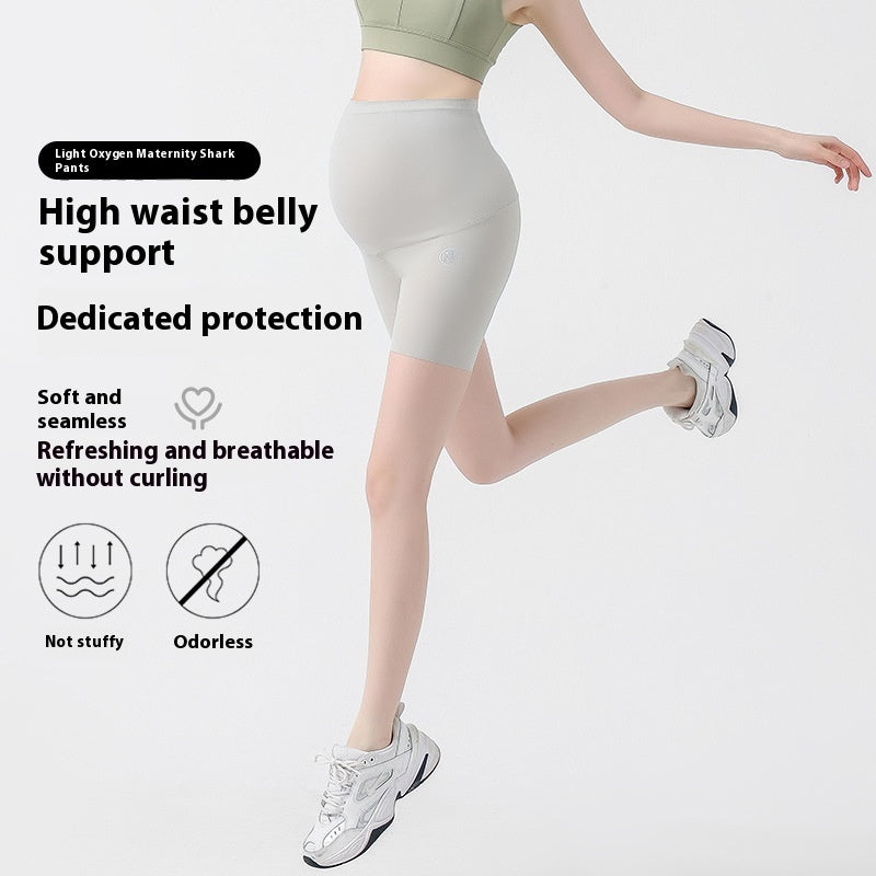 Pregnant Women's Safety Pants Thin Spring And Summer Outer Wear Seamless