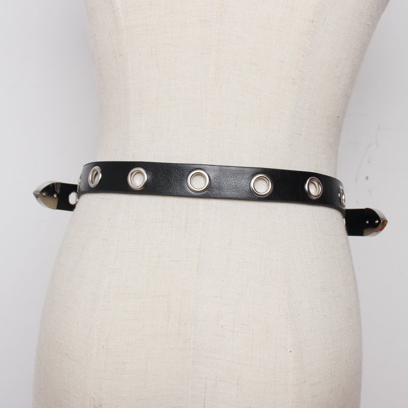 Dark Metal Punk Rock Girl Handsome And Full Of Jeans Belt