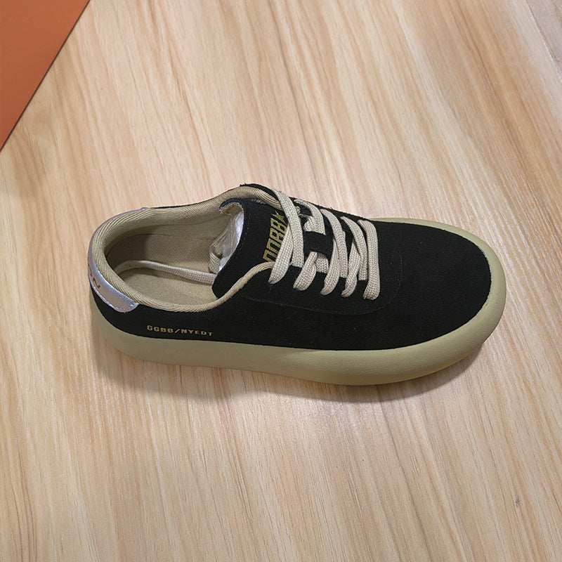 Thick Wool Warm Lamb Wool Shoes Women's Genuine Leather