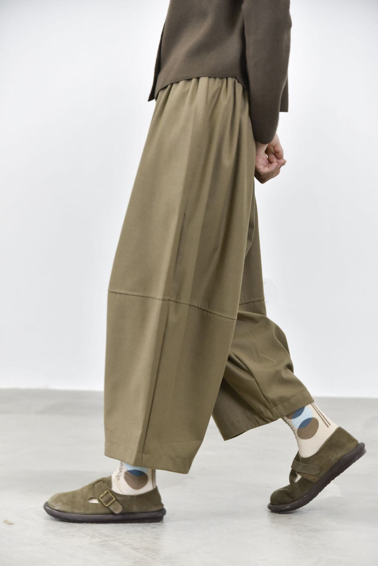 Women's Patchwork Loose Slimming And All-matching Wide-leg Pants