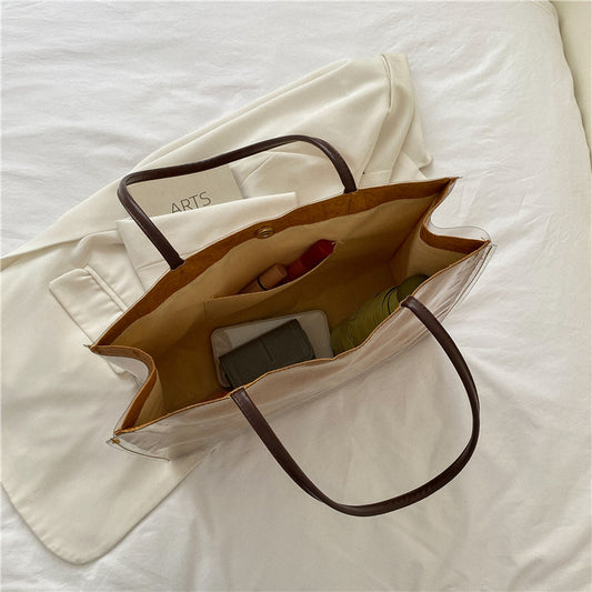Kraft Paper Transparent Handbag Retro
