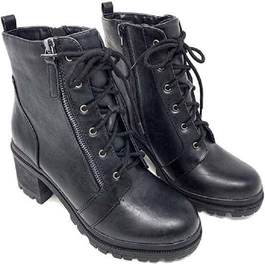 New Style Copper Zipper Solid Color High Heel Women's Boots For Autumn And Winter