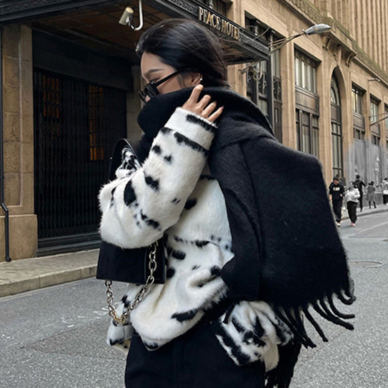Soft And Warm Tassel Rectangular Scarf Shawl