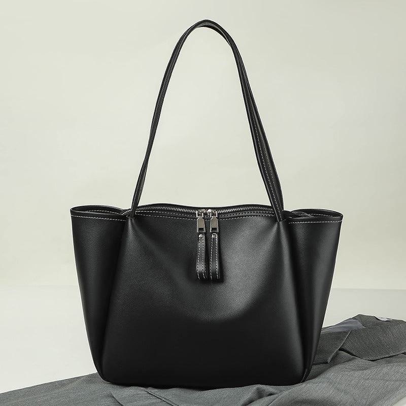 Women's Large-capacity Soft-leather Shoulder Bag