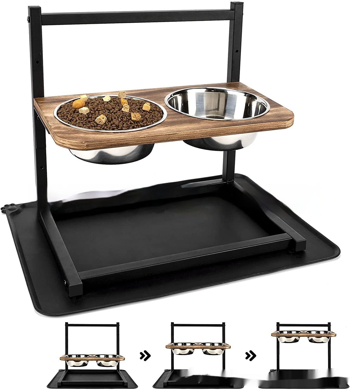 Large 5-inch 9-inch 13-inch 2 Dog Food Water Bowl