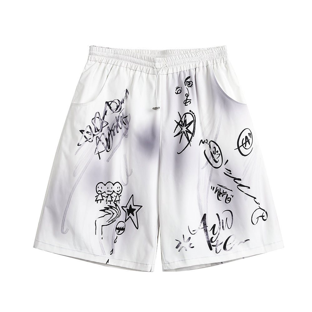 Full Printed Hand Painted Graffiti Casual Suit
