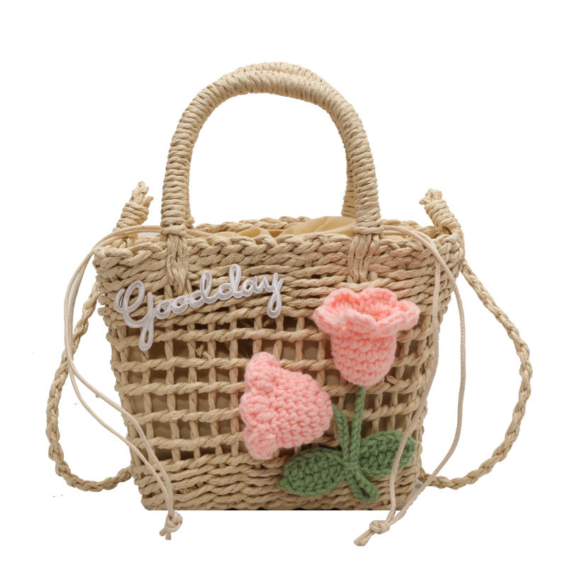 Handwoven New Hollow Grass Woven Handbag