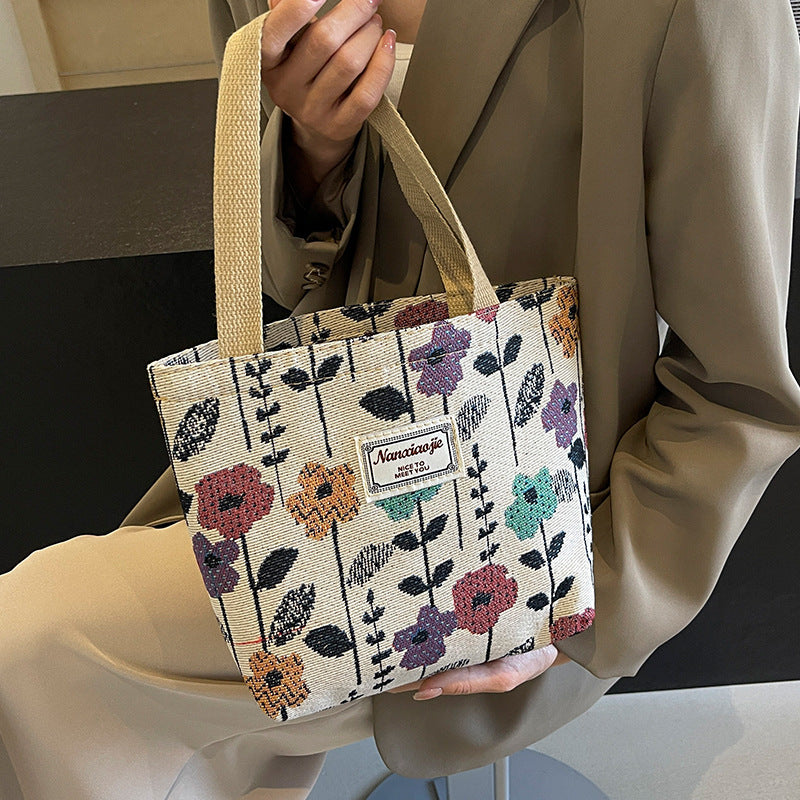 Canvas Large-capacity Shoulder Handbag