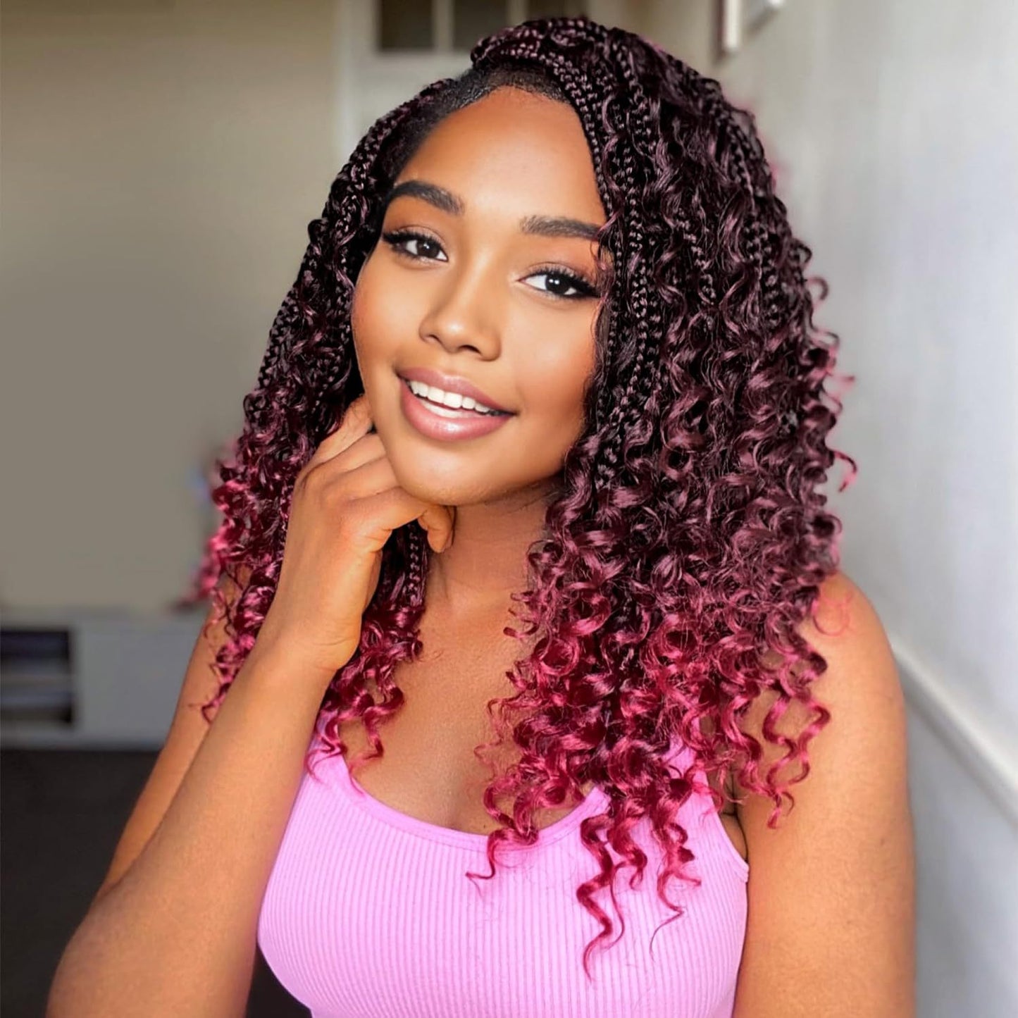 Synthetic Fiber Crochet Wig Braided Three-strand Braid