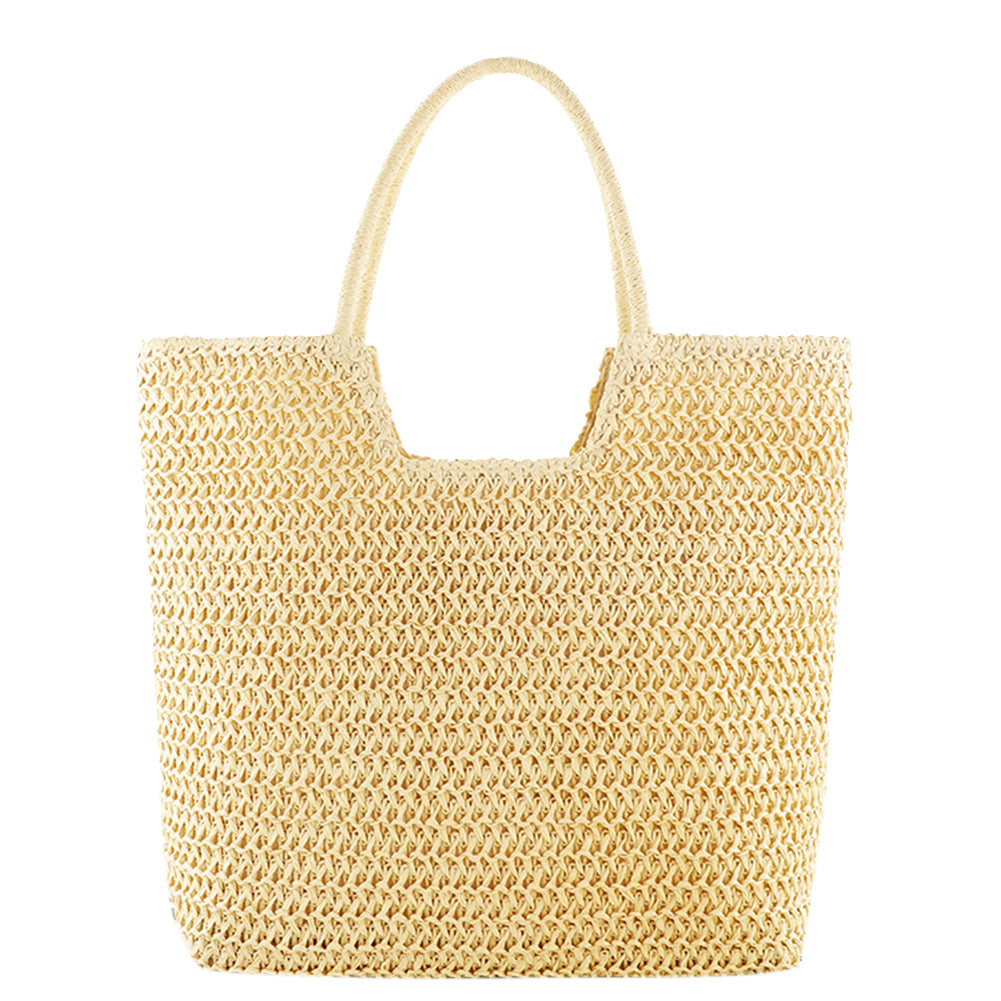 Machine-woven One-color Woven Bag Fashion Shoulder