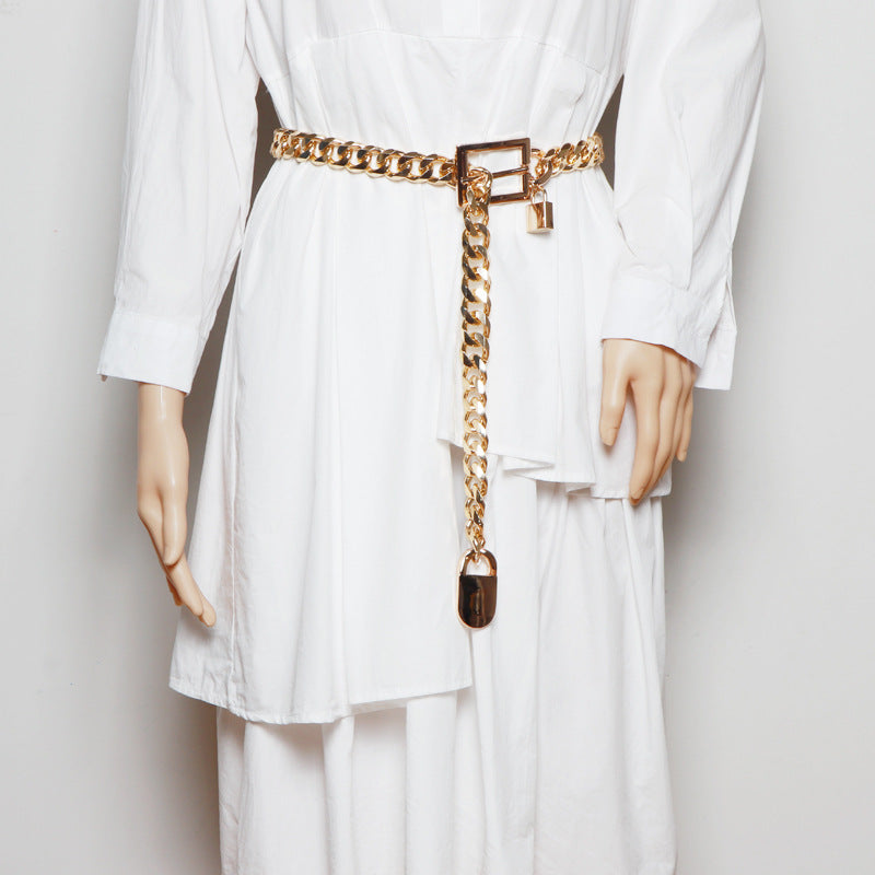 Thick Chain Belt Ladies Western Accessories Ins Fashionable