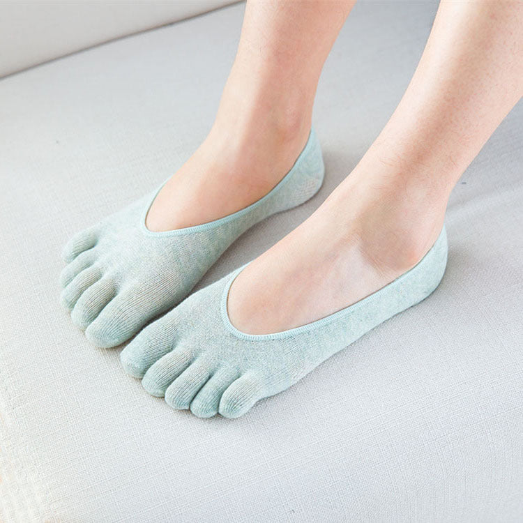 Cotton invisible five-finger socks