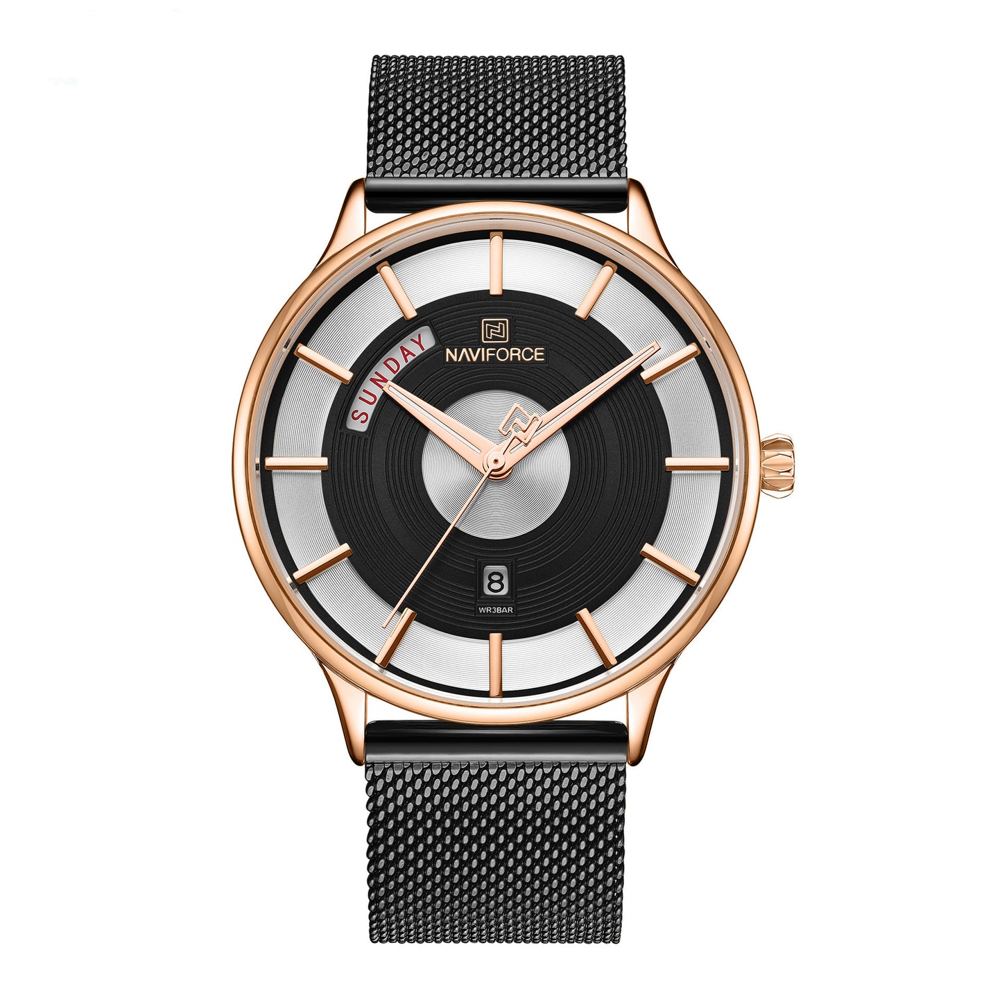 Casual fashion business net with men's watch