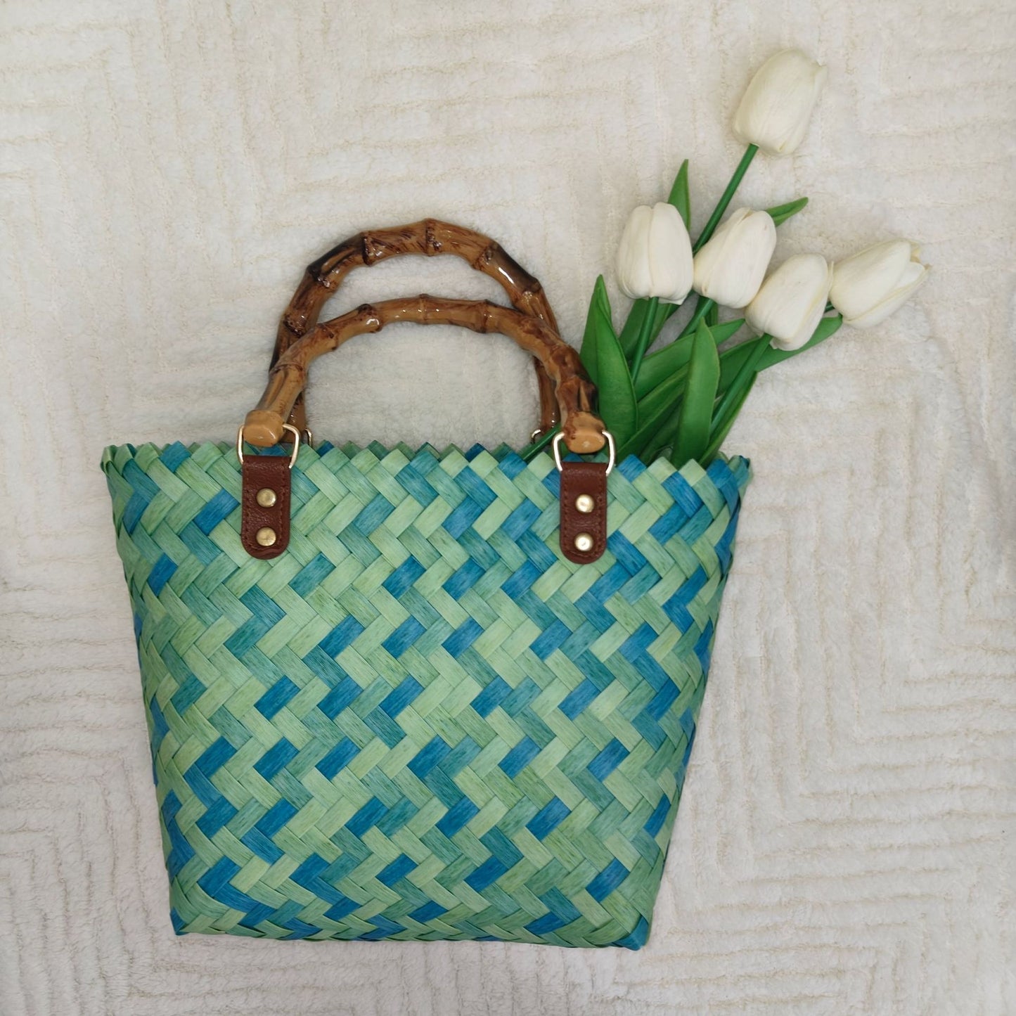 Women's Fashion Retro Large Capacity Woven Bag