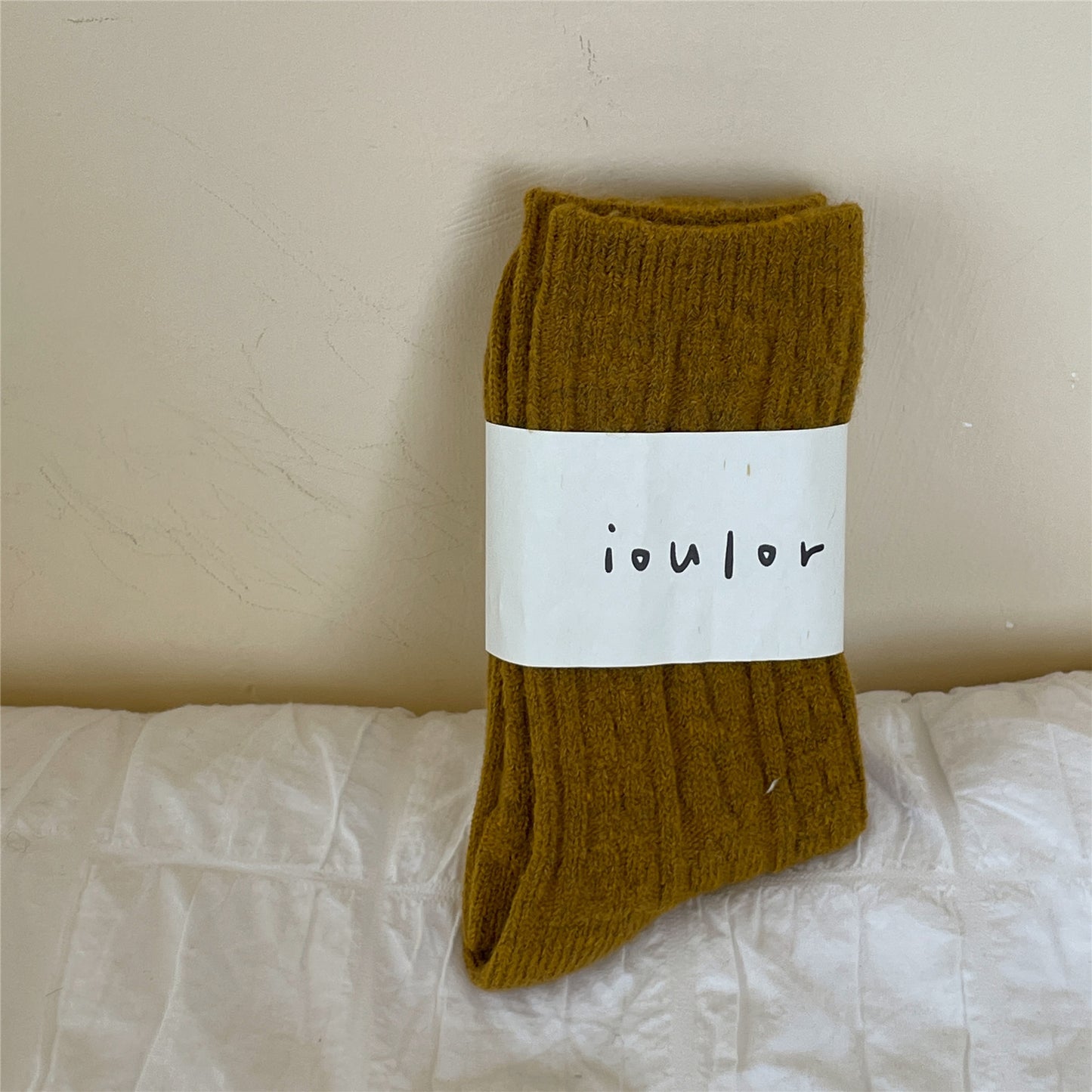 Warm And Thick Japanese Pile Socks Solid Color Mid-tube Socks