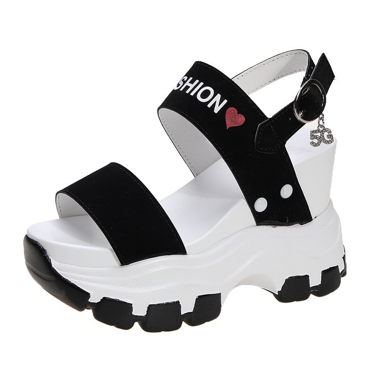 Sandals Fairy Style Thick Soles High Heels With Raised Toe
