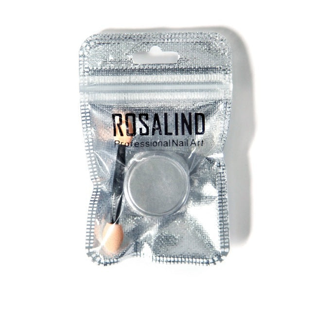 Gold and silver electroplated metal nail powder