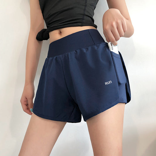 Women's sports shorts anti-empty fitness pants