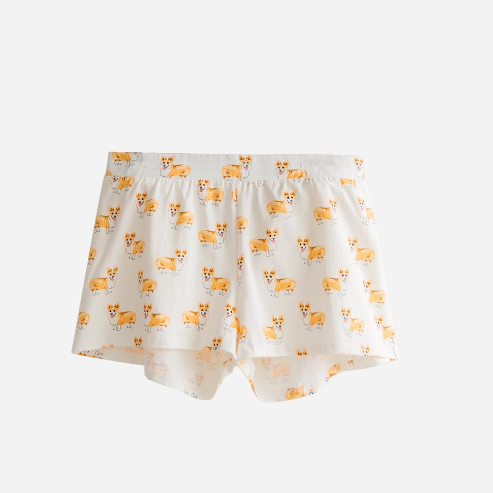 Dachshund print shorts