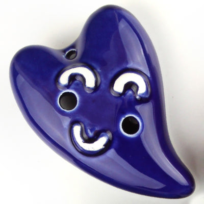 Colour glaze heart-shaped porcelain flute
